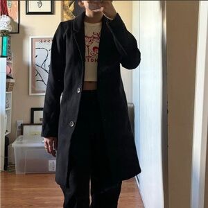 H&M Black Coat for Women